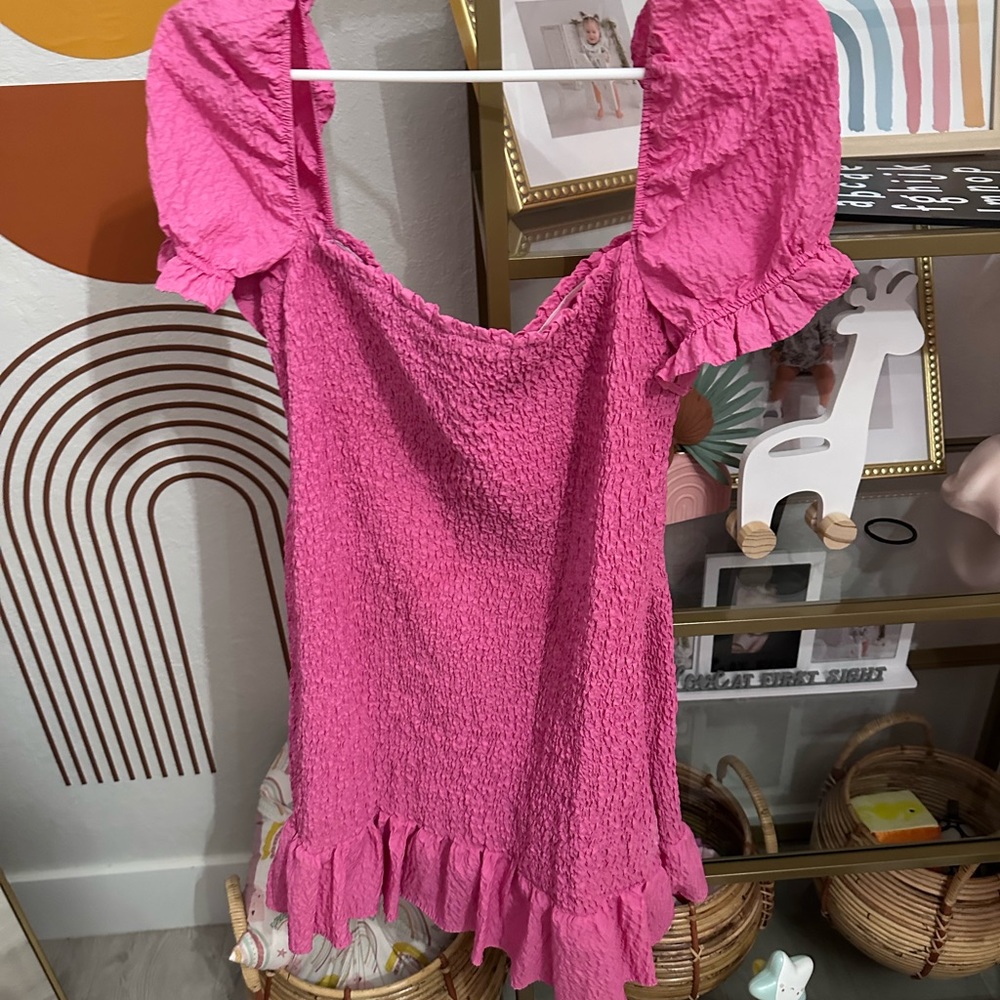 Zara XL pink dress . Worn once. Very stretchy